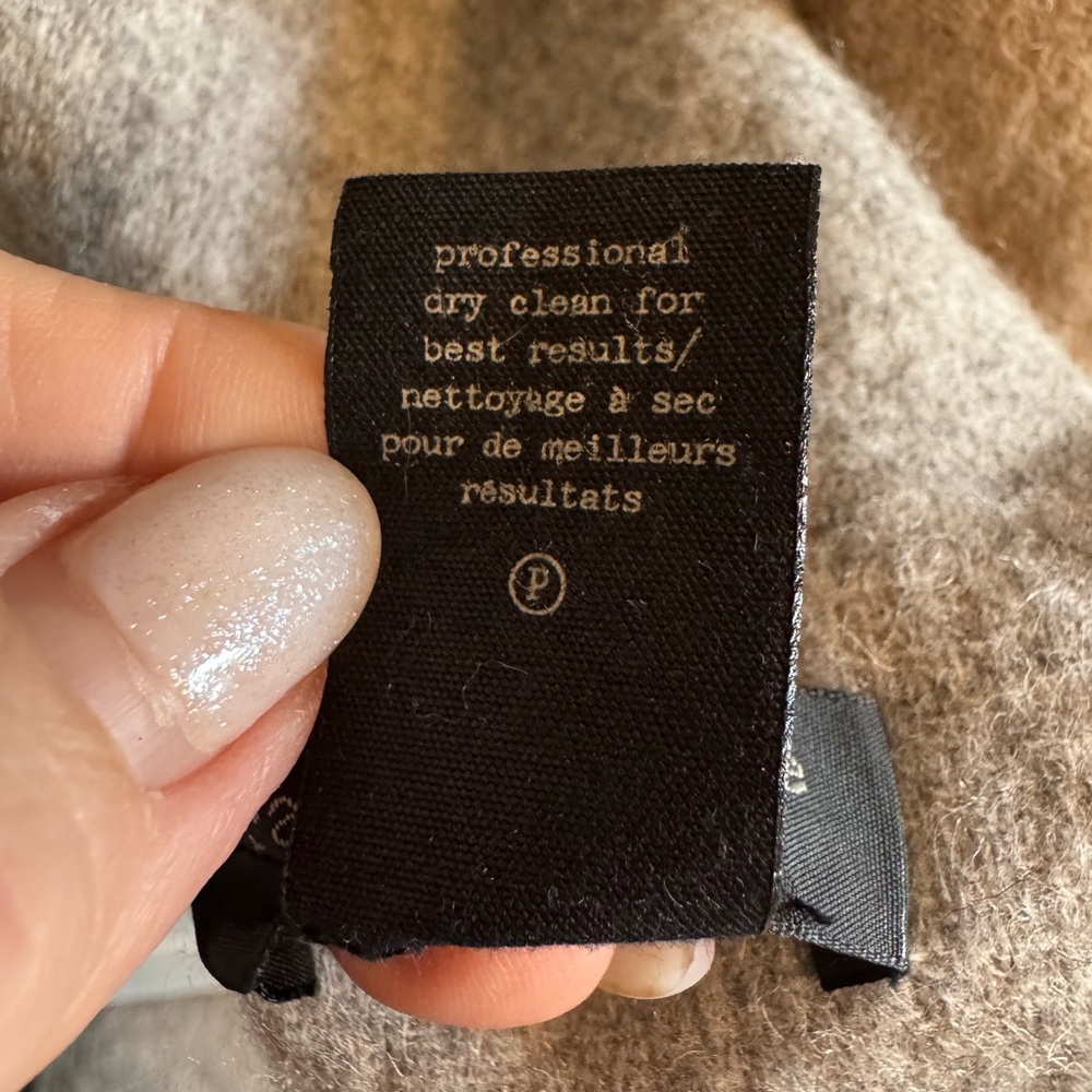 Rag & Bone Beige and Gray Wool Poncho - Picture 4 of 5